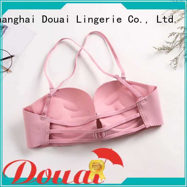 Douai fashionable front closure padded bras design for ladies