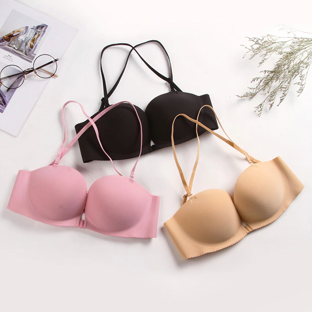Douai fancy front closure padded bras supplier for girl