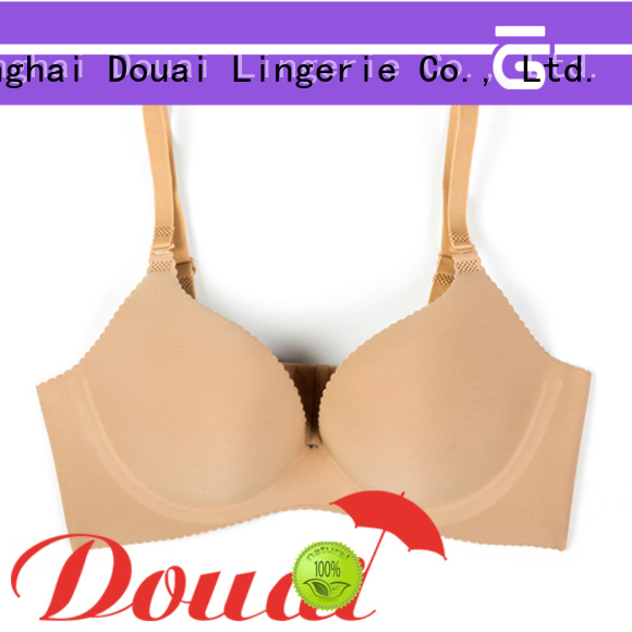 Douai simple cotton seamless bra wholesale for ladies