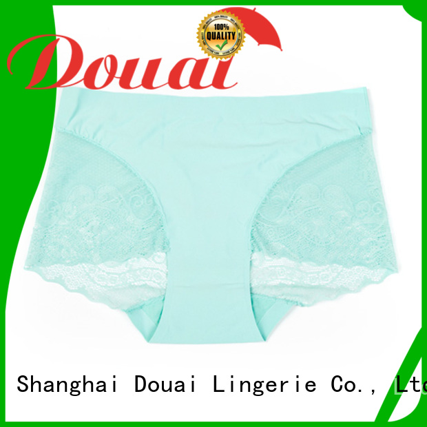 Douai silky pink lace panties supplier for madam