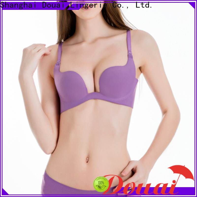 colorful u plunge push up bra customized for beach