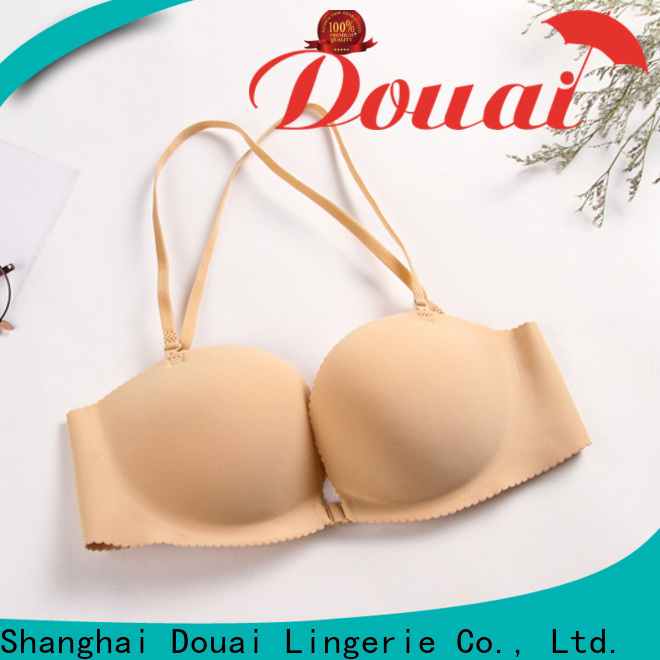 Douai cotton front closure padded bras directly sale for madam