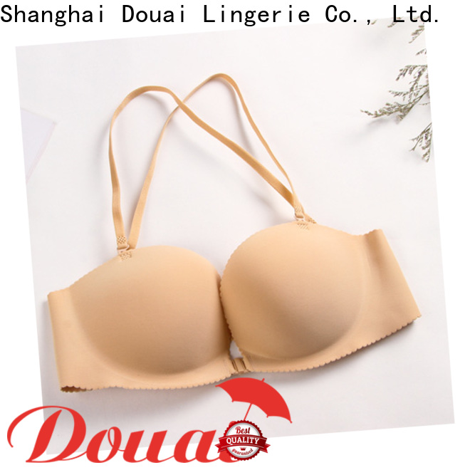 Douai fancy front closure padded bras supplier for women